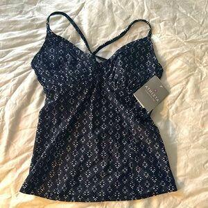 Athleta NWT Tankini swim Top 34D/DD
